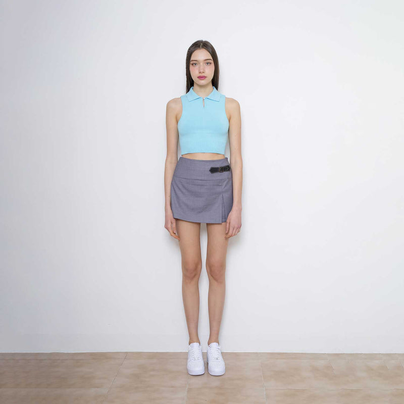 Collar cropped knit (blue) (6582410313846)