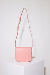Flat leather 2way bag - pink (6613751005302)