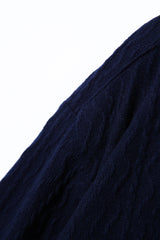 ツイステッドカラーカーディガンシャツ/Twisted collar cardigan shirt S111 Cosmos Navy