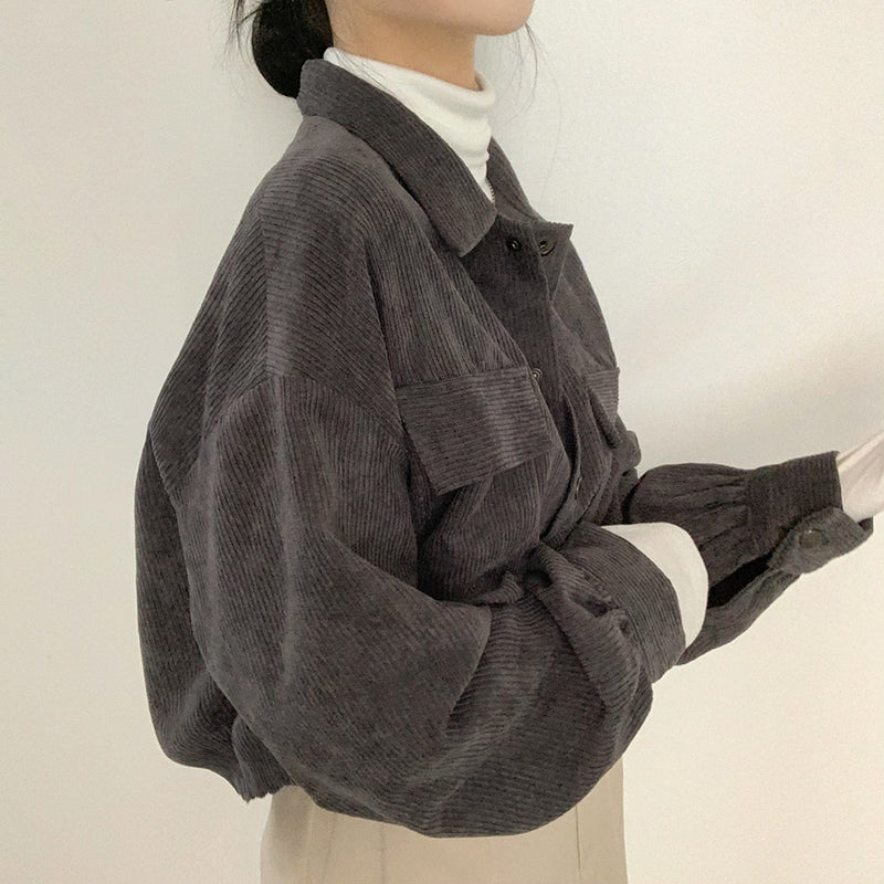 [5color] corduroy pocket jacket