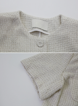 フォーマルツイード半袖ジャケット (4color)
