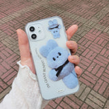 ジャイアントバニーダンダンジェリーハードアイフォンケース/Giant Bunny Dung dung Jelly Hard phone case blue