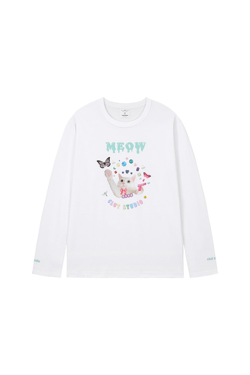 02ミャウミャウキャットTシャツ / 0 2 meow meow cat t-shirt (4579919757430)