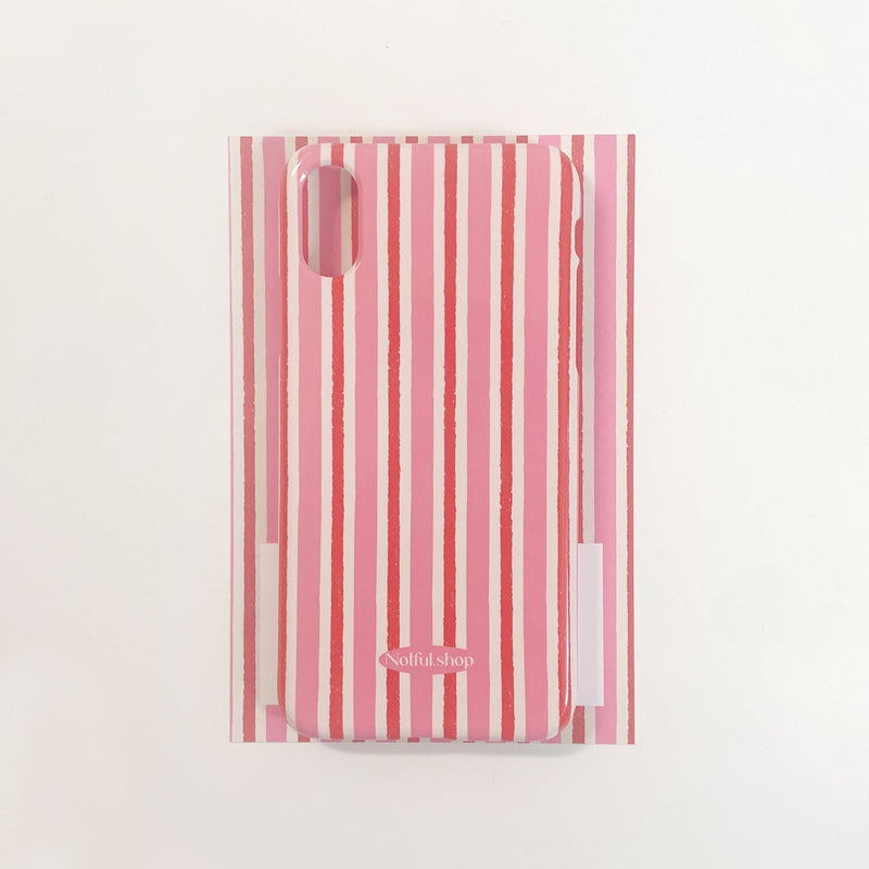 ピンクストライプケース / Pink stripe case(glossy)