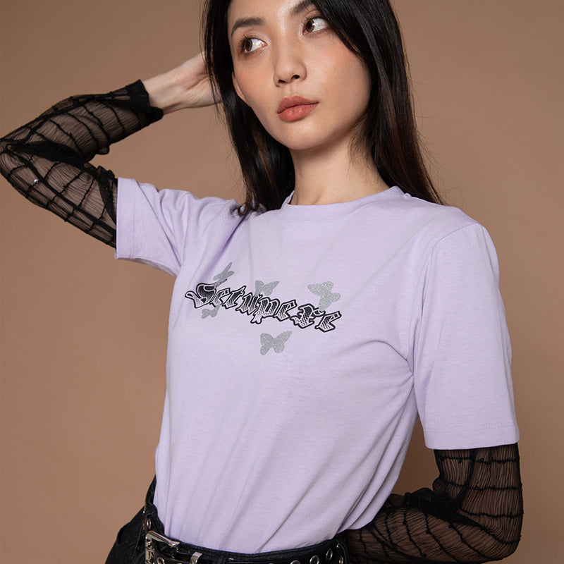See-through layered T - lavender (4610058551414)