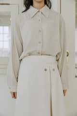ボタンスカート / button skirt natural