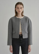 ウールブラシファーカラージャケットS / (JK-2770) Wool brush fur collar jacket S