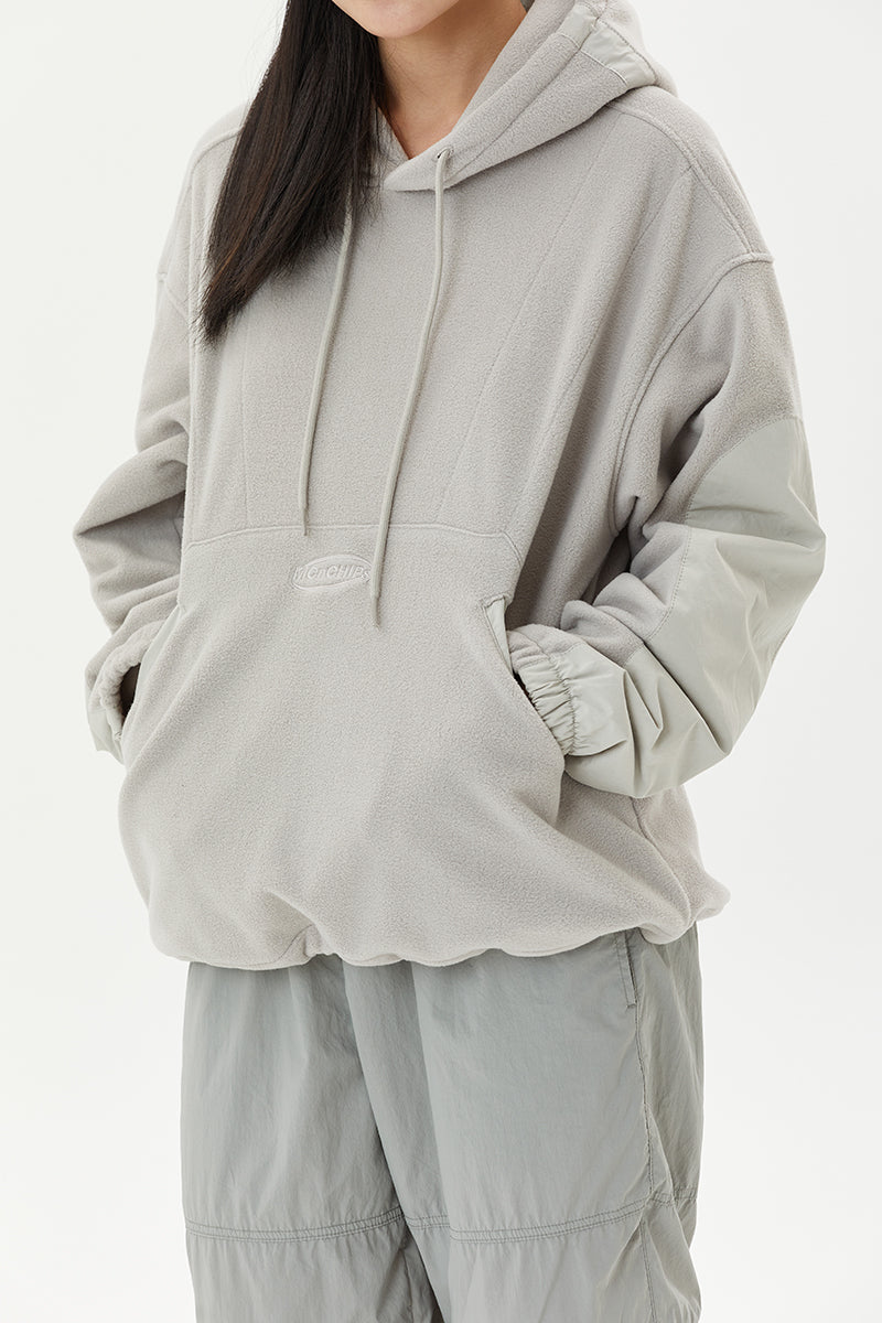 ドローコードフリースフーディー/Draw cord fleece hoodie [beige]