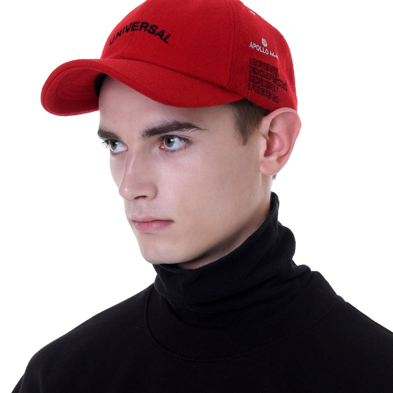 [UNISEX] UNIVERSAL WOOL CAP (Red) (6655760072822)