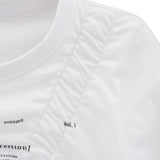 シャーリングロゴクロップTシャツ / 223 X SHIRRING LOGO CROP T - WHITE