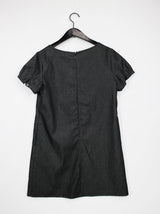 ディープUネックデニムドレス/Deep U Neck Denim Dress (2color)