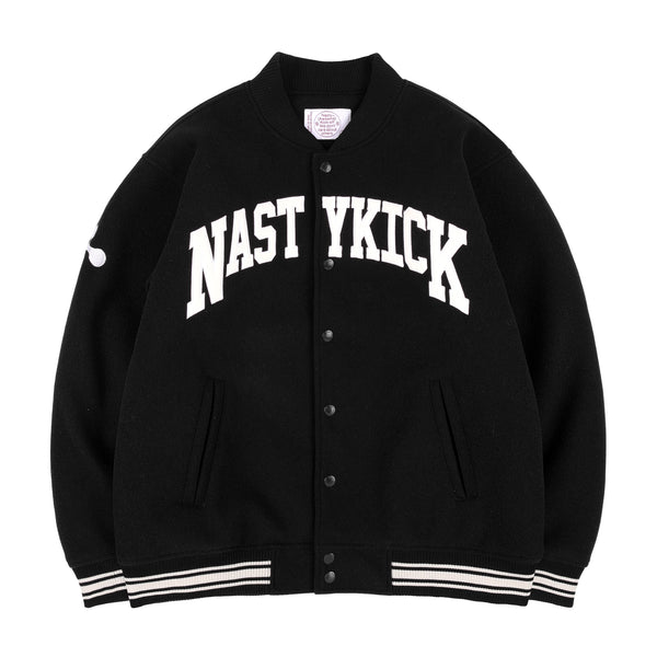 [NK] Laconic Varsity Jacket (Black)_K23ZA218