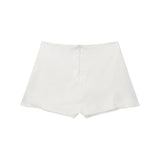 Satin Cross Skirt - WHITE(S size)