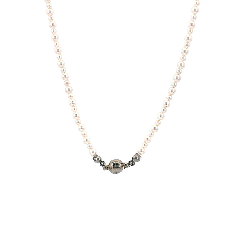 ワンタッチデイリースワロフスキーパールネックレス/Onetouch Daily Swarovski Pearl Necklace(3&4mm)1