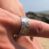 ラフ9シルバーリング / Rough9 silver ring (4596807762038)