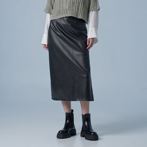 Side Lap Long Skirt
