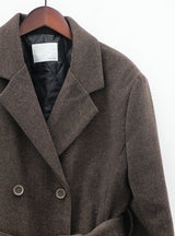 ダブルベルトウールジャケット / Double belt wool jacket (2color)