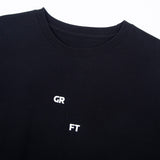 [GRFT]スプリットロングスリーブTシャツ/[GRFT] GRFT SPLIT LONG SLEEVE TEE (BLACK)