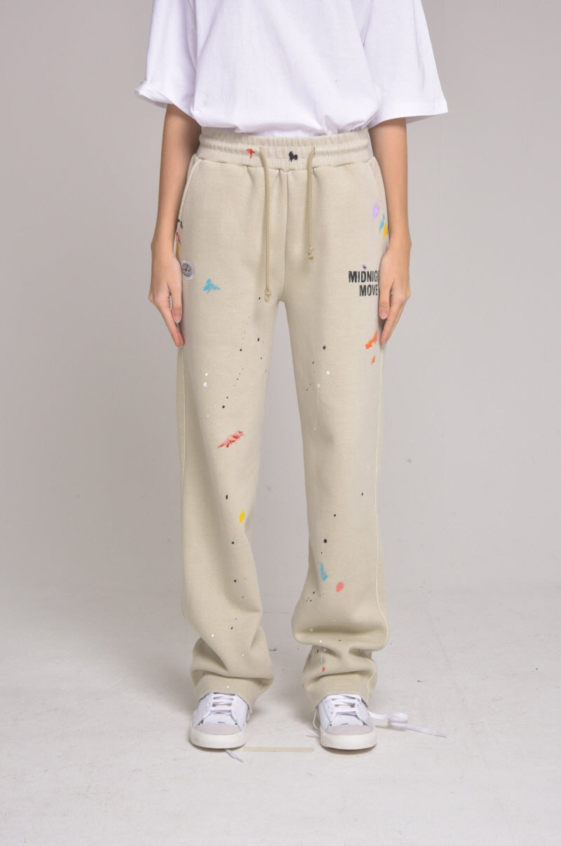 [unisex] pigment paint pants (beige) (6628386373750)