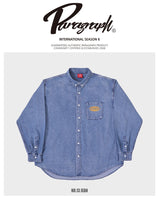 ロゴ刺繍デニムシャツ / paragraph 21f/w Logo embroidery denim shirt 1color (6611345899638)