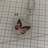 Pearl butterfly Resin Keyring (6632710373494)