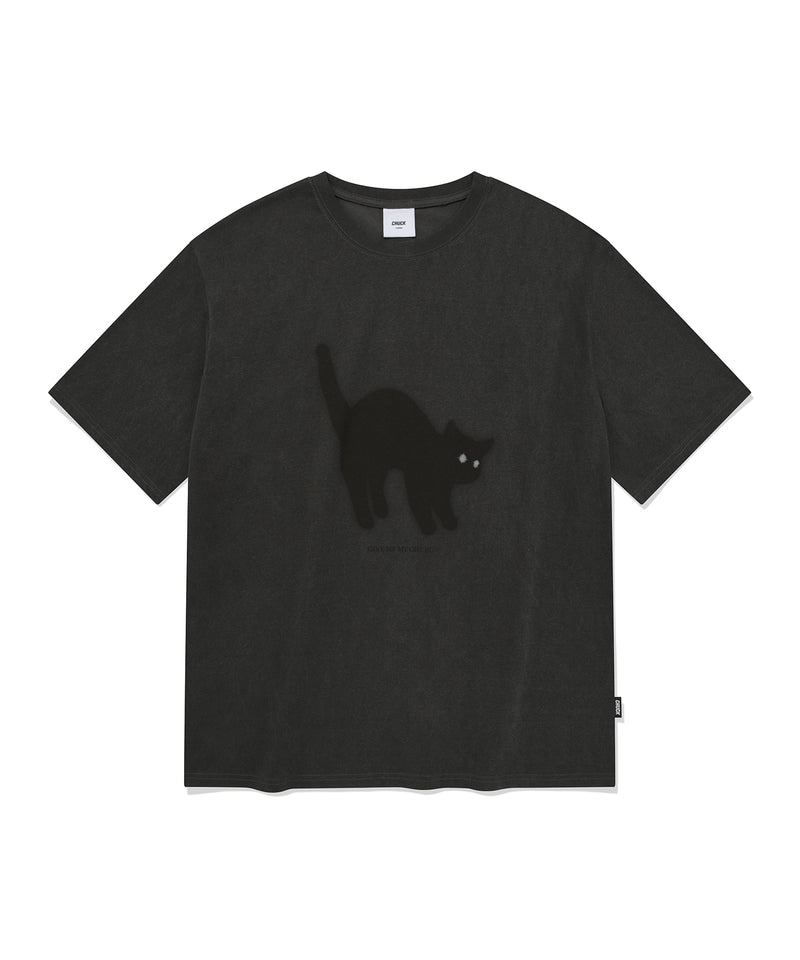 Chuck Greedy Cat T-Shirt, Charcoal