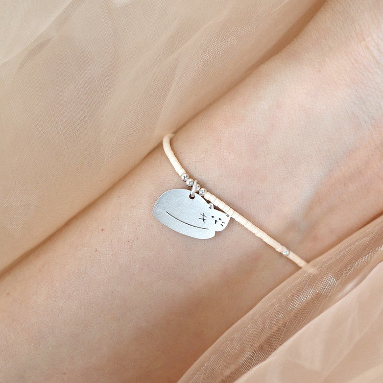 Lucky meow bracelet - Ivory