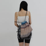 ピンクパッドストリングバッグ / Print padded string bag