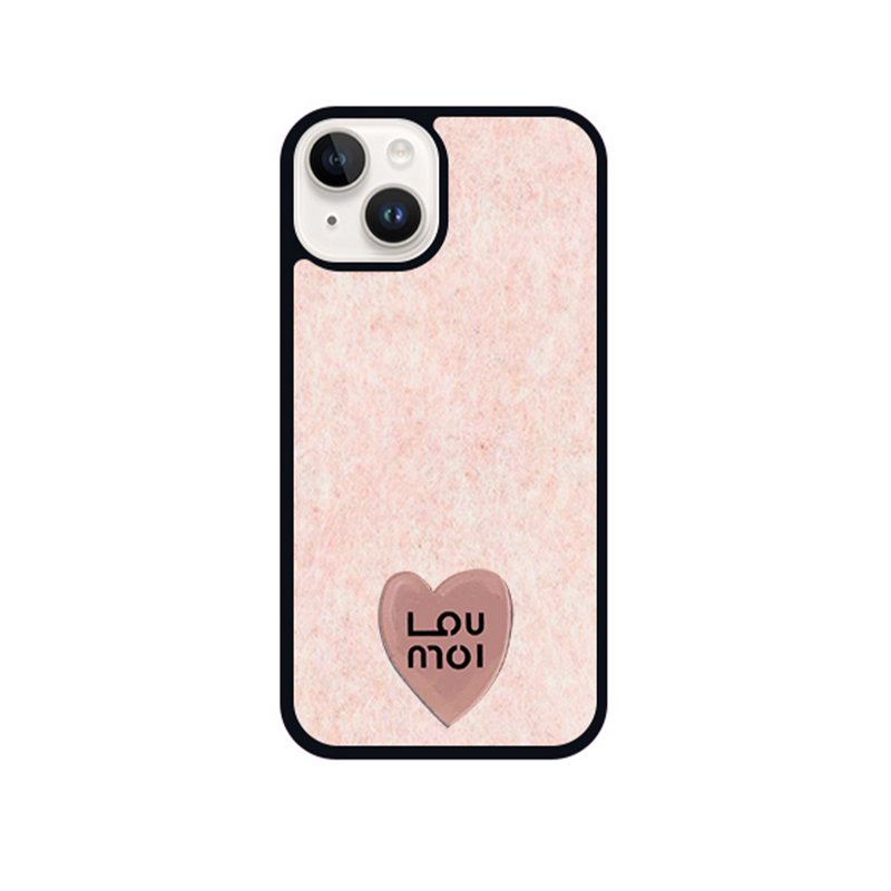 [SET] Present series KNIT LOVE : pink phonecase ( including silver ribbon ring tok) 