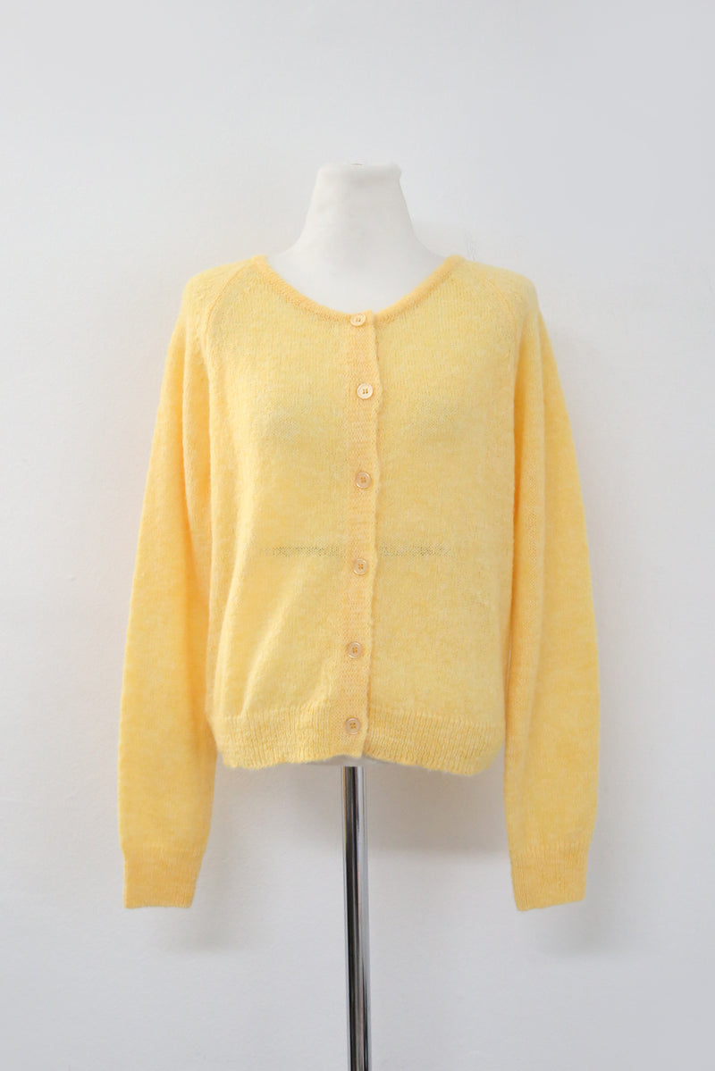 CATHERINE ROUND KNIT CARDIGAN(IVORY, YELLOW, MINT, PINK, PURPLE 5COLORS!) (6655974801526)