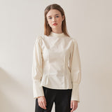 New Moon Stitch Blouse (2 color) (6599424704630)