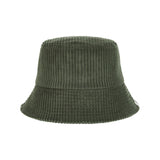ワイドコーデュロイラベルバケットハット/Wide Corduroy Label Bucket Hat Khaki