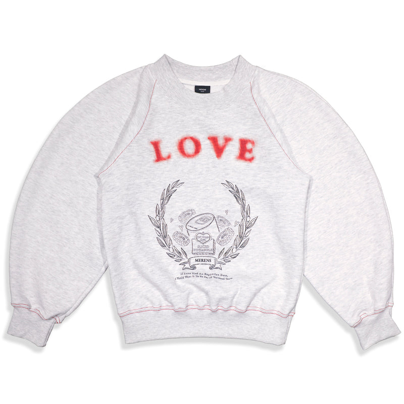 Love Printed sweater shirt (6599546863734)