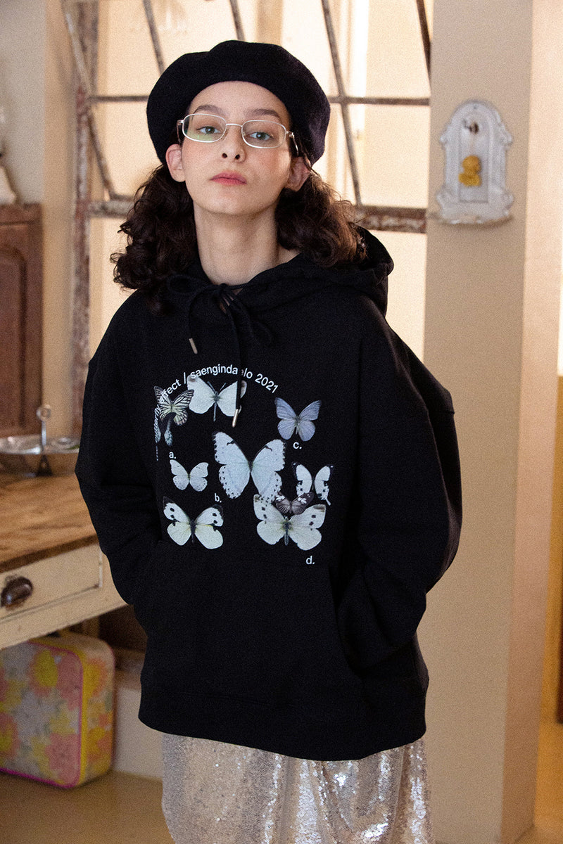 バタフライパーカー / Butterfly hoodie - Black – 60% - SIXTYPERCENT