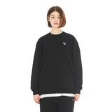 3Dモノグラムホワイトエンブロイダリースウェットシャツ / 3D Monogram White Embroidery Sweatshirt Black