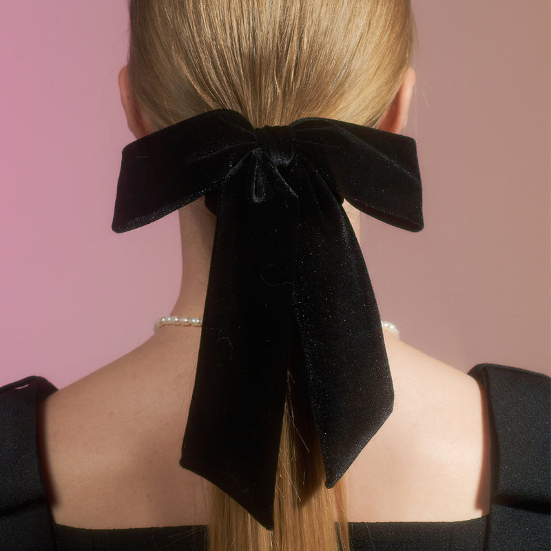 アリューアリングリボンシュシュ/alluring ribbon scrunchie_black