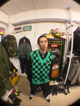 checkerboard logo vest green (6647943856246)