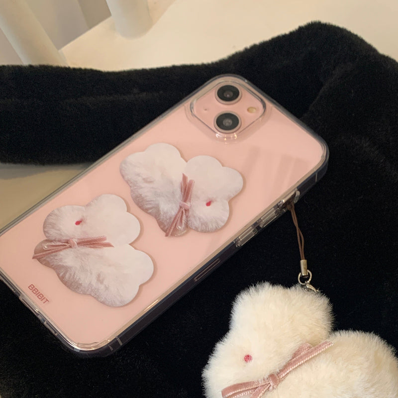 コットンバニーポポジェリーハードアイフォンケース/Cotton bunny popo Jelly Hard phone case ivory
