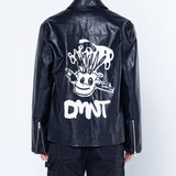 Dominant Vegan Printing Leather Jacket_Black (6614978330742)