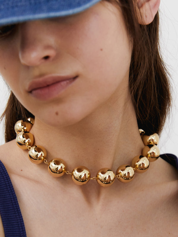 ボールドボールネックレス / bold ball necklace - gold