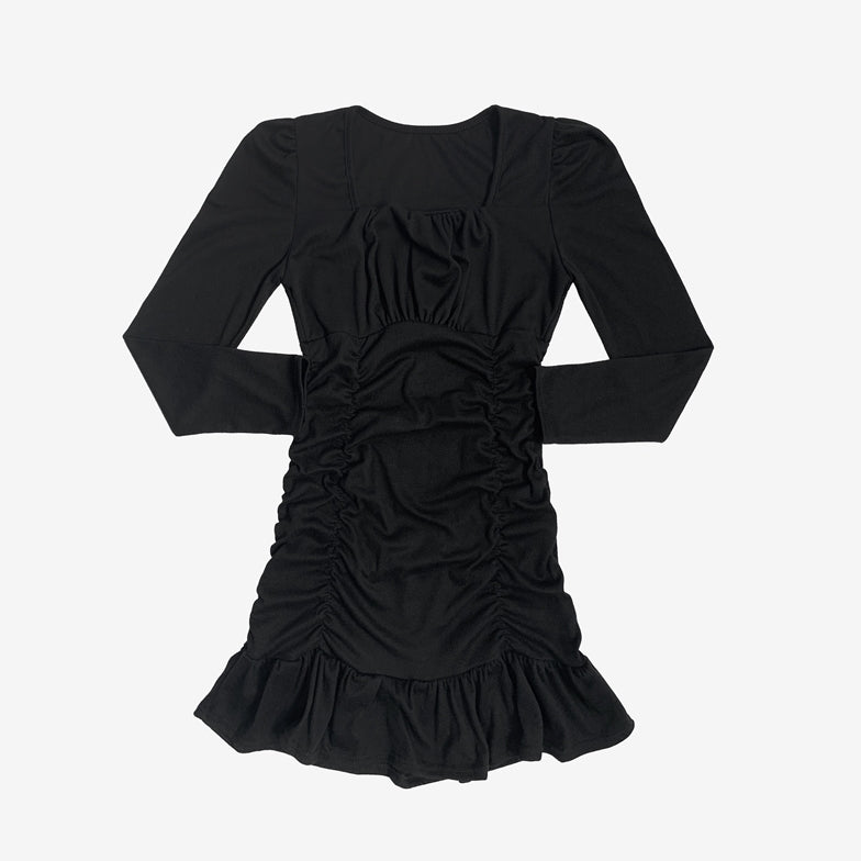 Mont Shirring Square Dress (6553588662390)