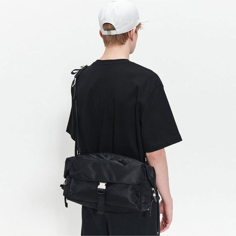 [After Pray Edition] Nylon Cargo Messenger Bag (Black)