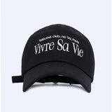 VIVRE SA VIE BALL CAP BLACK (6563457826934)