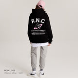 Over-sized Signature Hoodie Black with Pink Band (4595381960822)
