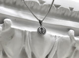 [BLESSEDBULLET]classic chain coin necklace_vintage silver (6563043836022)