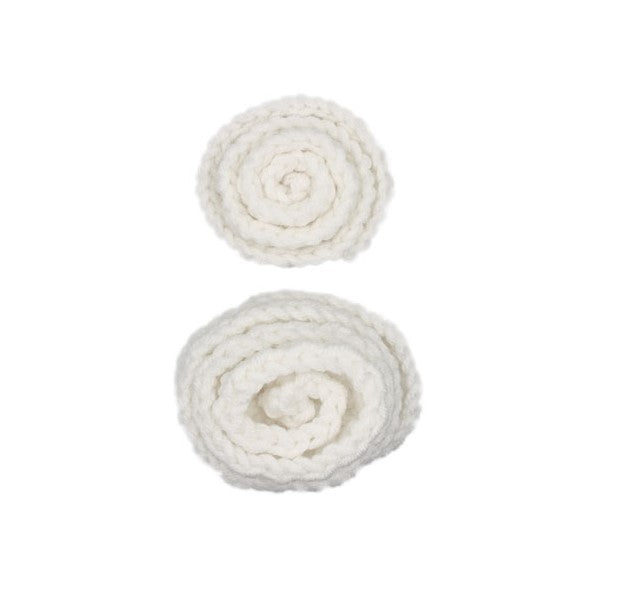 Knit Bud Hair Clip_Mini (white)