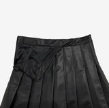 Duet Leather Pleats Mini Skirt (6612461617270)