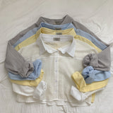 シースルークロップドシャツウィズサマースリット / [Bellide made] See-through cropped shirt with summer slits