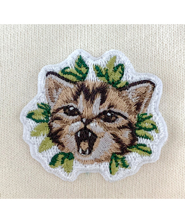 ペットミーモアキティパッチカーディガン/Pet me more kitten patch cashmere blended knit cardigan Beige [Unisex]