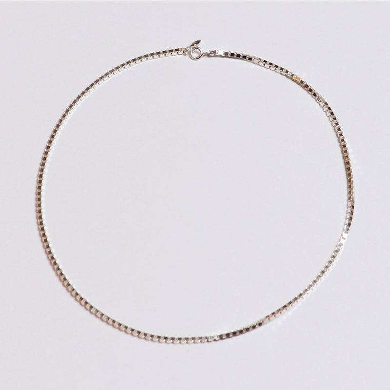 シルバーボクシーネックレス / silver boxy necklace (silver)